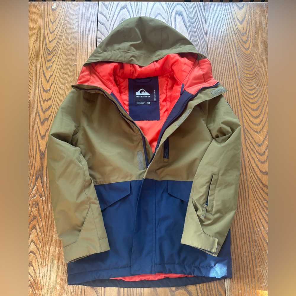 Quiksilver Kids Jacket - Olive/Tan, Navy, and Red